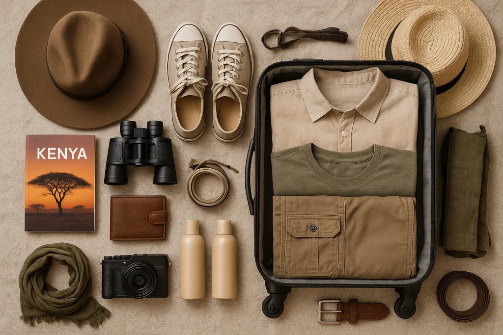 Essential packing list for a first-time safari in Kenya.